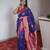 Violet banarasi silk blend saree with paithani rich weaved pallu and blouse