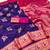Violet banarasi silk blend saree with paithani rich weaved pallu and blouse