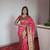 Pink banarasi silk blend saree with paithani rich weaved pallu and blouse