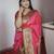 Pink banarasi silk blend saree with paithani rich weaved pallu and blouse