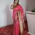 Pink banarasi silk blend saree with paithani rich weaved pallu and blouse