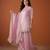 Embroidery Satin Fabric Straight Kurta Sharara and Dupatta Set