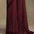 Plum wine hand embroidered chanderi saree set