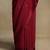 Crimson red hand embroidered chanderi saree set