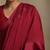 Crimson red hand embroidered chanderi saree set