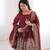 Women's Gorgeous Embroidery Work Fendy Silk Fabric Flared Kurta Palazzo and Dupatta Set