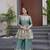 Women's Gorgeous Embroidery Fendy Silk Fabric Flared Kurta Palazzo and Dupatta Set