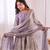Women's Gorgeous Embroidery Fendy Silk Fabric Flared Kurta Palazzo and Dupatta Set