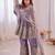 Women's Gorgeous Embroidery Fendy Silk Fabric Flared Kurta Palazzo and Dupatta Set