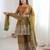 Women's Gorgeous Embroidery Work Fendy Silk Fabric Flared Kurta Palazzo and Dupatta Set