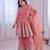 Women's Gorgeous Embroidery Fendy Silk Fabric Flared Kurta Palazzo and Dupatta Set