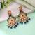 Multi color matte gold earrings traditional designer style
