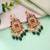 Multi color matte gold earrings handmade festive design