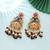 Multi color matte gold earrings festive traditional design