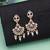 White color polki kundan earrings bridal jewelry design