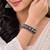 Silver color oxidised openable kada bangle ethnic fashion style