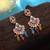 Multi color polki kundan earrings ethnic festive style