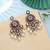 White color meenakari kundan earrings traditional handmade design