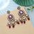 Maroon color meenakari kundan earrings artistic designer style