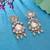 White color american diamond earrings party wear design