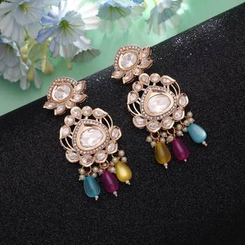 Multi color american diamond earrings designer jewelry style 1