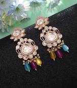 Multi color american diamond earrings designer jewelry style