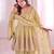 Women's Gorgeous Embroidery Fendy Silk Fabric Flared Kurta Palazzo and Dupatta Set