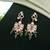 Green color american diamond earrings sparkling party style