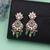 Green color american diamond earrings sparkling crystal design