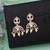 White color american diamond earrings luxury crystal design