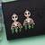 Green color american diamond earrings premium party wear style
