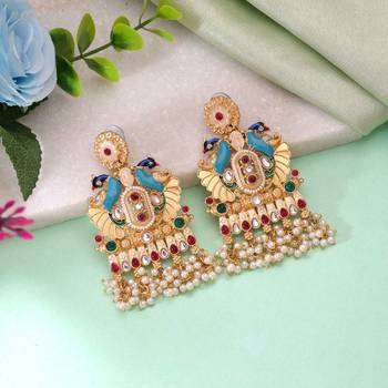 Multi color meenakari earrings handmade traditional design 1