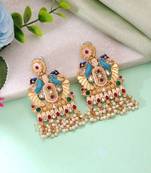 Multi color meenakari earrings handmade traditional design