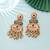 White color meenakari earrings handmade jewelry design