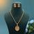 Gold color temple necklace jewelry set south indian design