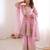 Women's Gorgeous Embroidery Fendy Silk Fabric Flared Kurta Palazzo and Dupatta Set