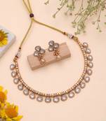 White color temple necklace jewelry set handmade antique style