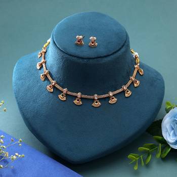Multi color temple necklace jewelry set royal bridal style 2