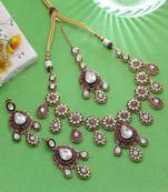 Multi color meenakari kundan necklace set traditional design