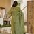 Floral printed pure cotton square neck kurta trouser & dupatta set