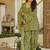 Floral printed pure cotton square neck kurta trouser & dupatta set
