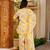 Floral printed pure cotton square neck kurta trouser & dupatta set