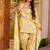Floral printed pure cotton square neck kurta trouser & dupatta set