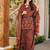 Floral printed pure cotton round neck kurta trouser & dupatta set