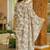 Floral printed pure cotton v neck kurta trouser & dupatta set