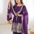 Women's Gorgeous Embroidery Fendy Silk Fabric Flared Kurta Palazzo and Dupatta Set