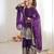 Women's Gorgeous Embroidery Fendy Silk Fabric Flared Kurta Palazzo and Dupatta Set