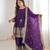 Women's Gorgeous Embroidery Fendy Silk Fabric Flared Kurta Palazzo and Dupatta Set