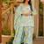 Floral printed pure cotton v neck kurta trouser & dupatta set
