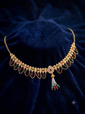  kamarpatta (waist belt)   kundan & agate stone   gold plated 2